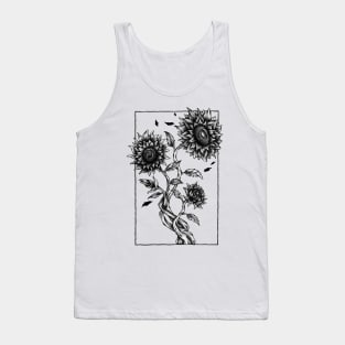 Black Hole Sunflower Tank Top